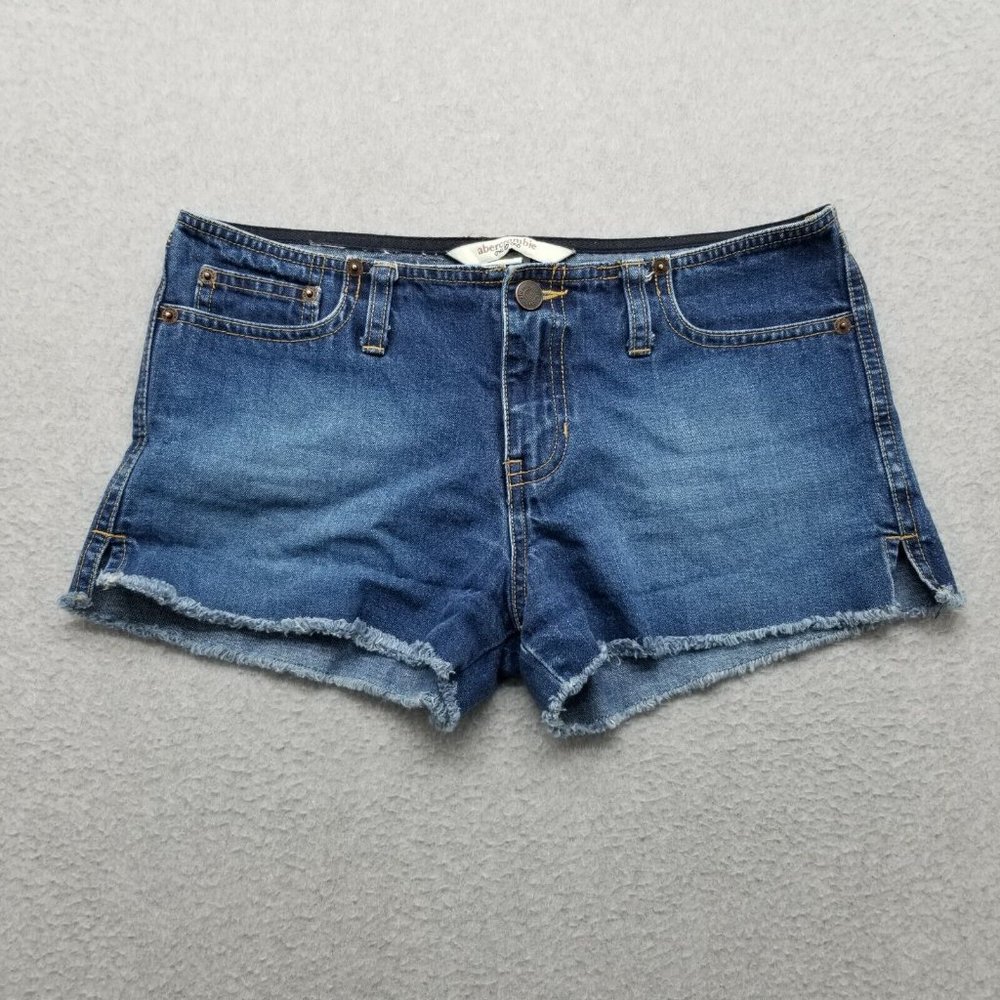 Abercrombie & Fitch Jeans Shorts Womens 16 Blue Pockets Casual Denim Cotton